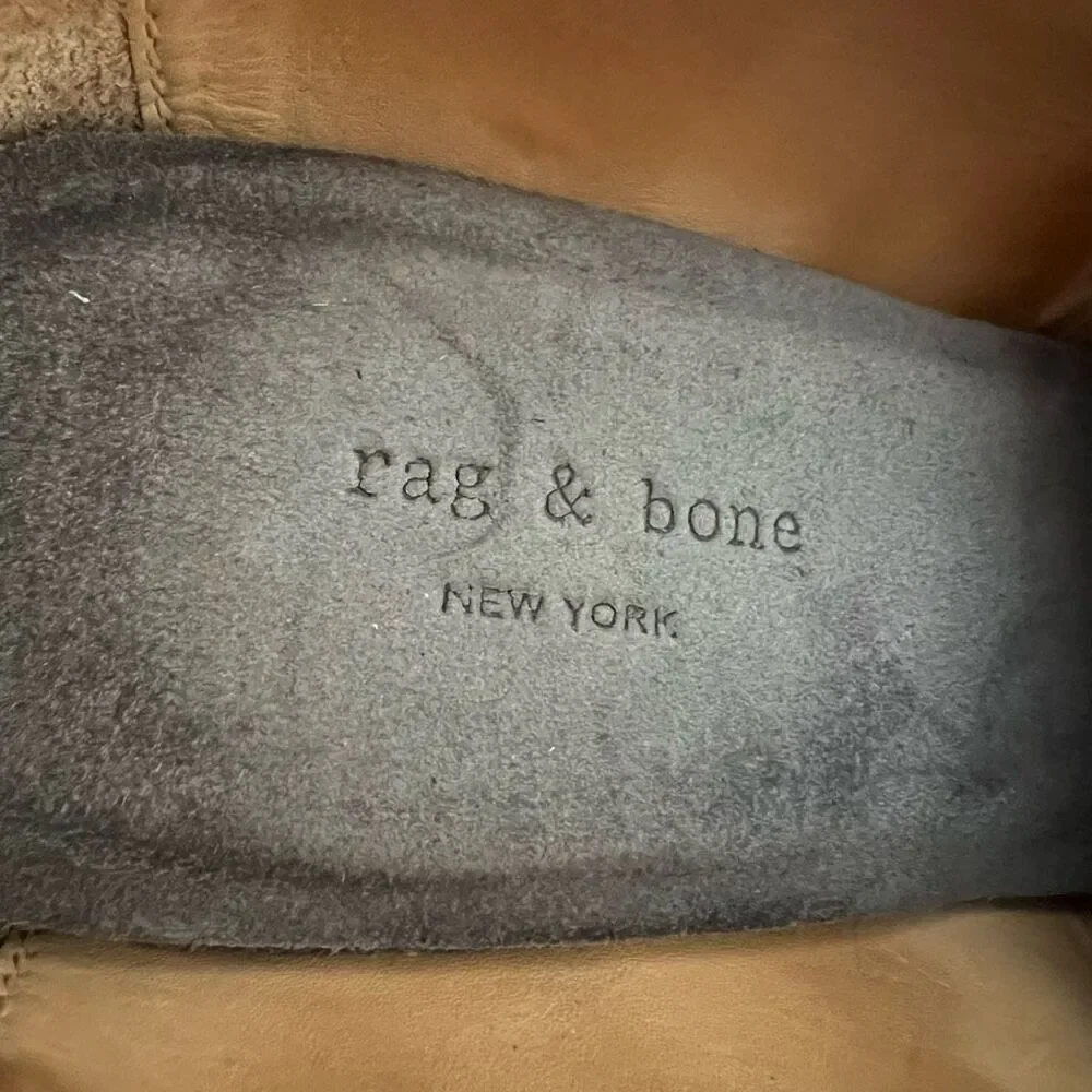 rag & bone Sahara Suede Open Toe Wedge Lace Up Heel Size 37 US 6.5